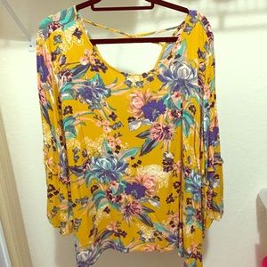 Ava & Vic Colorful Top with Strappy Back